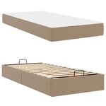 vidaXL Cadre de lit avec matelas avec matelas 2 Pièces Tan PVC