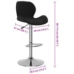 vidaXL Tabourets de bar lot de 2 noir velours