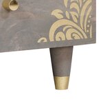 vidaXL Table basse Gris 80 x 54 x 40 cm Bois de mangue massif