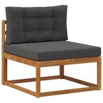 vidaXL Ensemble de canapés d'extérieur 6 pc Naturel et Anthracite