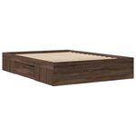 vidaXL Cadre de lit sans matelas chêne marron 140x190 cm