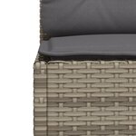 vidaXL Salon de jardin avec coussins 7 Pièces gris résine tressée