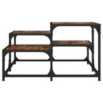 vidaXL Table basse chêne fumé 68x68x40 cm bois d'ingénierie