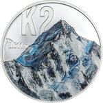 Monnaie K2 Peaks 2 Oz Argent 10$ Cook Islands 2024