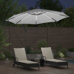 vidaXL Parasol banane à mât déporté Couleur sable 294 x 294 x 248 cm