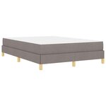 vidaXL Lit à ressorts avec matelas Taupe 140 x 190 cm tissu