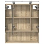 vidaXL Armoire Miroir de Salle de Bain Chêne Sonoma 60 x 14.5 x 70 cm
