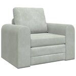 vidaXL Canapé-Lit Gris clair 98 x 71 x 83 cm Velours