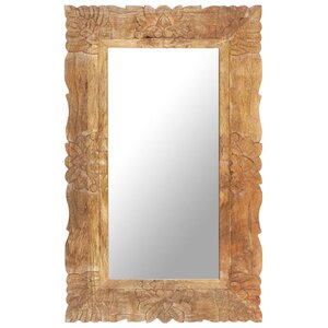 vidaXL Miroir 80x50 cm Bois de manguier massif