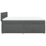 vidaXL Sommier à lattes de lit avec matelas Gris foncé 140x190cm Tissu