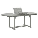 vidaXL Table de jardin Gris 200x100x75 cm Bois d'acacia massif