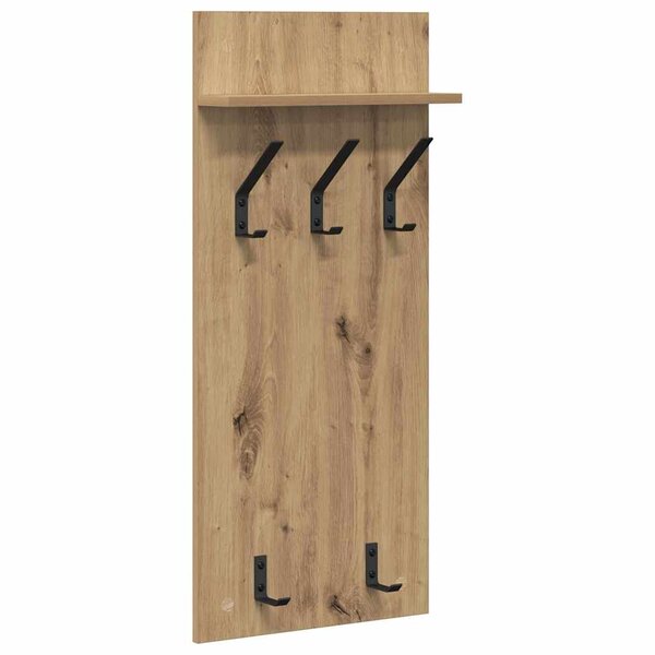 vidaXL Porte-manteau mural chêne artisanal 90 x 40 x 10 cm