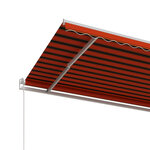 vidaXL Auvent rétractable automatique 600x300 cm Orange et marron