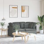 vidaXL Canapé modulaire avec coussins en tissu gris foncé
