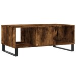 vidaXL Table basse Chêne fumé 90x50x36 5 cm Bois d'ingénierie
