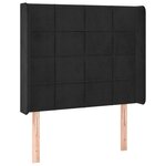 vidaXL Sommier à lattes de lit matelas et LED Noir 80x200cm Velours