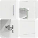 vidaXL Buffet Blanc brillant 55.5 x 29 x 100 cm Bois d'ingénierie
