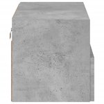 vidaXL Meuble TV mural gris béton 60x30x30 cm bois d'ingénierie