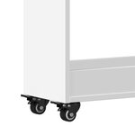 vidaXL Armoire avec roues blanc 60x22x79 cm bois d'ingénierie