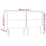 vidaXL Tête de lit à LED Vert foncé 180x5x118/128 cm Velours