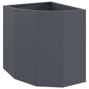 vidaXL Jardinière d'Angle Anthracite 45 x 45 x 50 cm Acier