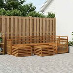 vidaXL Ensemble de canapé d'angle 6 Pièces Naturel Bois d'Acacia Massif