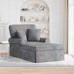vidaXL Chaise lounge avec jupe Gris clair 157 x 91 x 91 cm ARES
