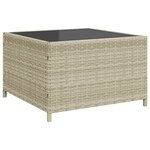 vidaXL Canapé de jardin et table et coussins en forme de L gris clair