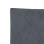 Lit vidaXL Gris foncé 140x200 cm en Velours