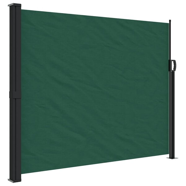 vidaXL Auvent latéral rétractable vert foncé 160x600 cm