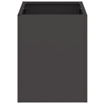 vidaXL Cache-pot de jardin Noir 32 x 32 x 40 cm Acier laminé à froid