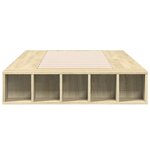 vidaXL Cadre de lit chêne sonoma 90x190 cm bois d'ingénierie