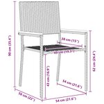 vidaXL Ensemble de salle à manger pour jardin 7 Pièces Beige et Noir