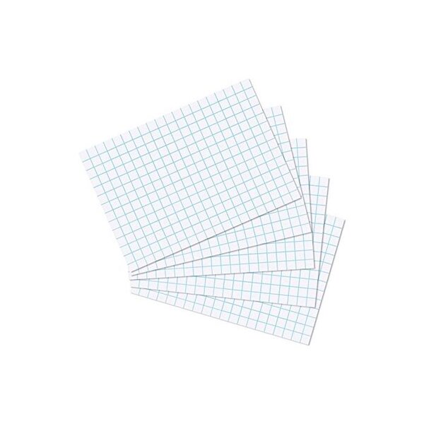 Lot de 100 Fiches bristol 170g A6 Quadrillées Blanc HERLITZ