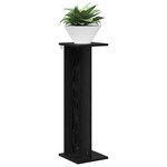 vidaXL Support de Plante 2 pc Chêne Noir 25 x 25 5 x 80 5 cm