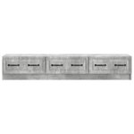 vidaXL Meuble TV 147 x 34 5 x 27 cm Gris béton Bois d'ingénierie