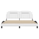 vidaXL Cadre de lit sans matelas blanc 180x200 cm similicuir