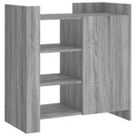 vidaXL Buffet sonoma gris 73 5x35x75 cm bois d'ingénierie
