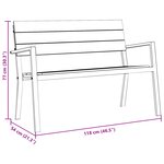 Banc de jardin vidaXL en acier et WPC marron et noir
