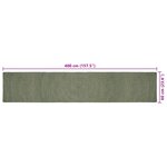 vidaXL Tapis de surface Vert olive 60 x 400 cm Jute