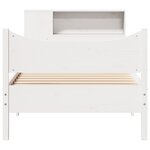 vidaXL Cadre de lit sans matelas blanc 90x190 cm bois de pin massif