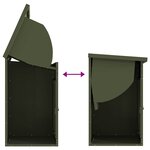 vidaXL Boîte de dépôt de colis Vert olive 44 x 35 x 59 cm Acier
