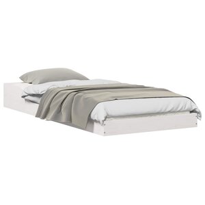 vidaXL Cadre de lit Blanc 100 x 220 cm Pin massif