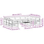 vidaXL Ensemble de canapés d'extérieur 10 Pièces Blanc et Beige