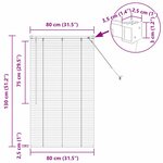 vidaXL Store de Fenêtre avec des rideaux Blanc Aluminium