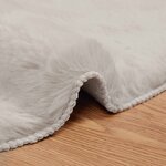 vidaXL Tapis en Fourrure Synthétique de Lapin Olite Beige Ø 120 cm