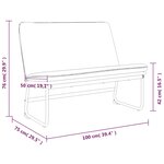 vidaXL Banc Taupe 100x75x76 cm Tissu