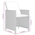 vidaXL Ensemble à manger de jardin coussins 13 Pièces Résine tressée Gris