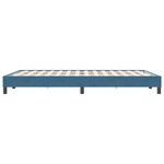 vidaXL Cadre de lit sans matelas bleu foncé 160x220 cm velours
