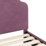 vidaXL Cadre de lit pour enfants avec tête de lit Violet 80 x 200 cm